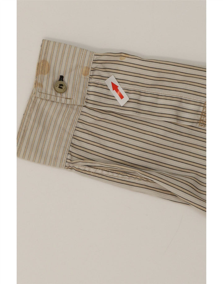 ARMANI JEANS Chemise Homme Large Coton Rayé Beige