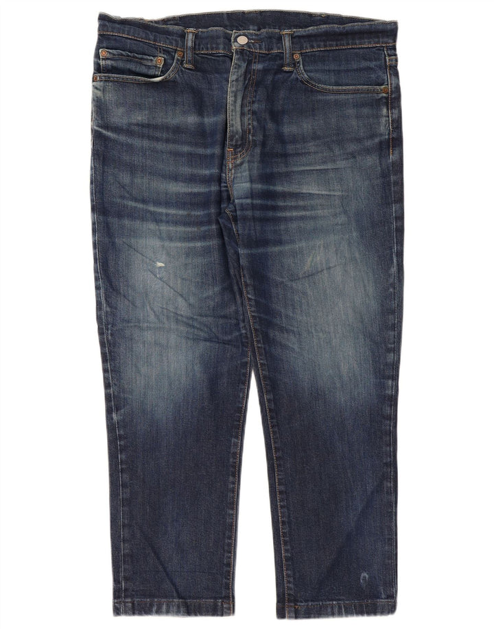 LEVI'S Jean droit vieilli femme W38 L27 coton bleu marine