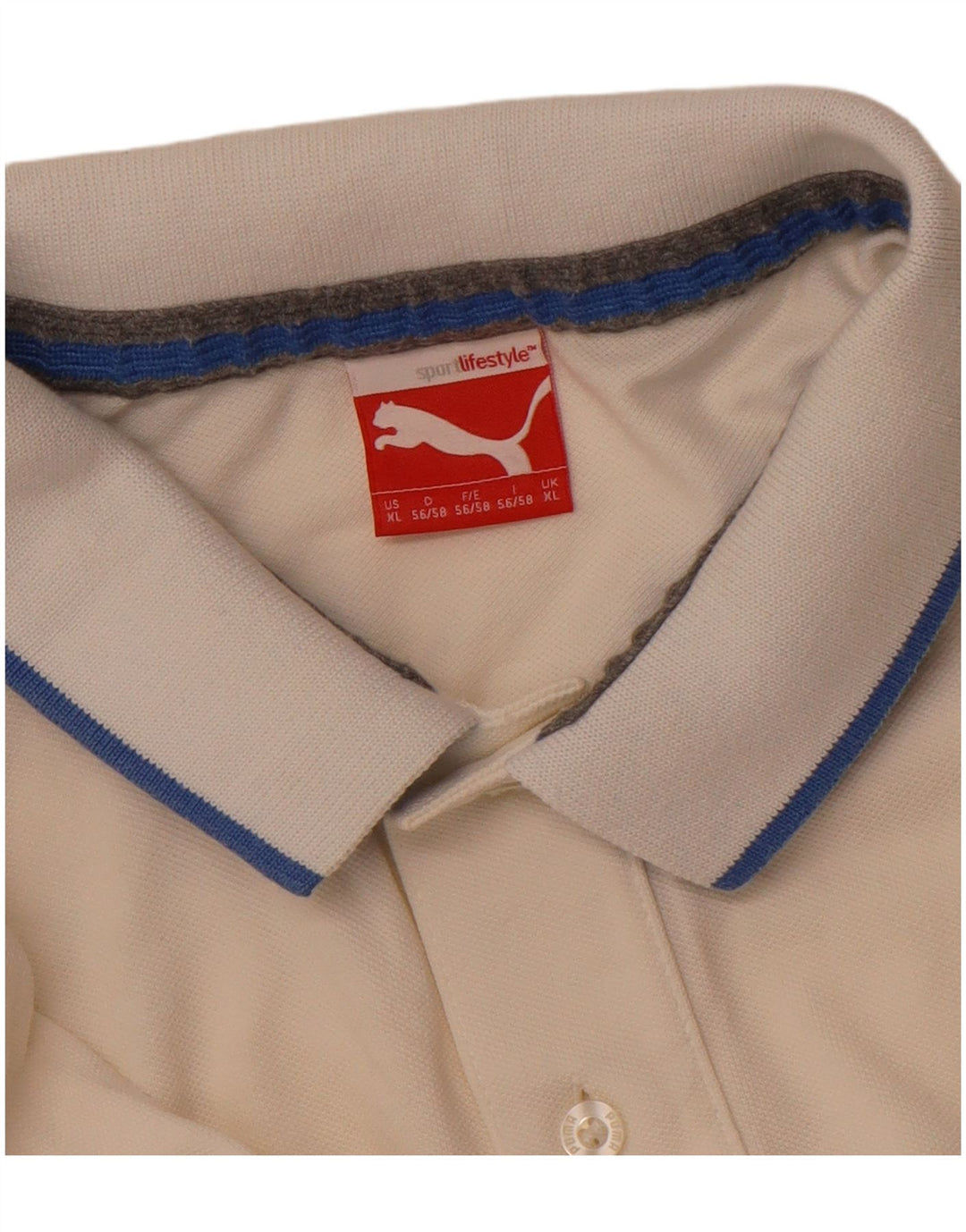 PUMA Polo XL Homme Blanc Cassé