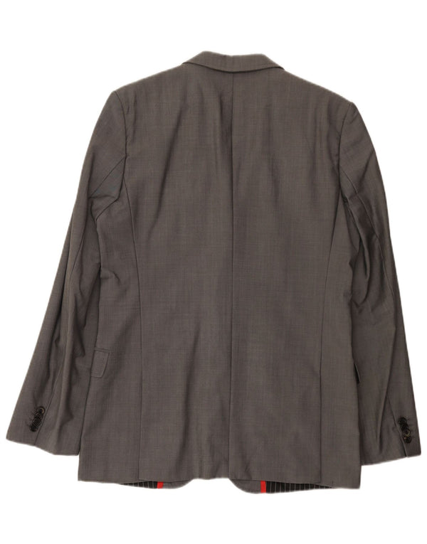 Hugo Boss Veste blazer à 2 boutons pour homme EU 48 Gris moyen Laine