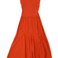 Zara Robe longue sans manches pour femme UK 8 Small Orange