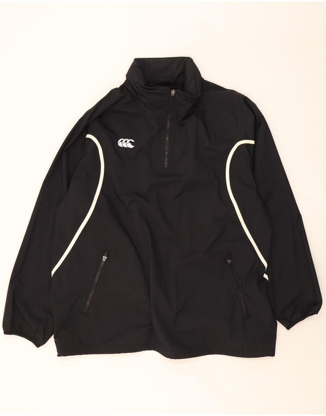 CANTERBURY Veste de Pluie Pull Homme UK 42 XL Nylon Noir