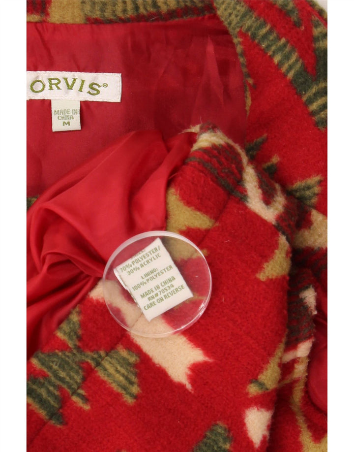 Orvis Gilet Femme UK 14 Moyen Rouge Géométrique