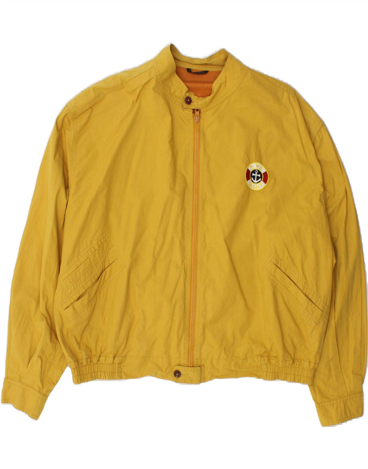 VINTAGE Mens Bomber Jacket UK 42 XL Yellow Vintage Vintage and Second-Hand Vintage from Messina Hembry 