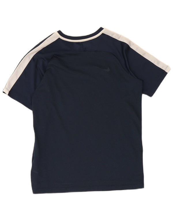 Nike Garçon Dri Fit T-Shirt Top 13-14 ans Bleu Marine Colorblock Polyester