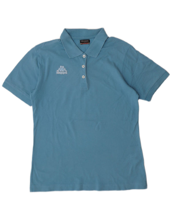 KAPPA Polo Femme UK 18 XL Bleu Coton
