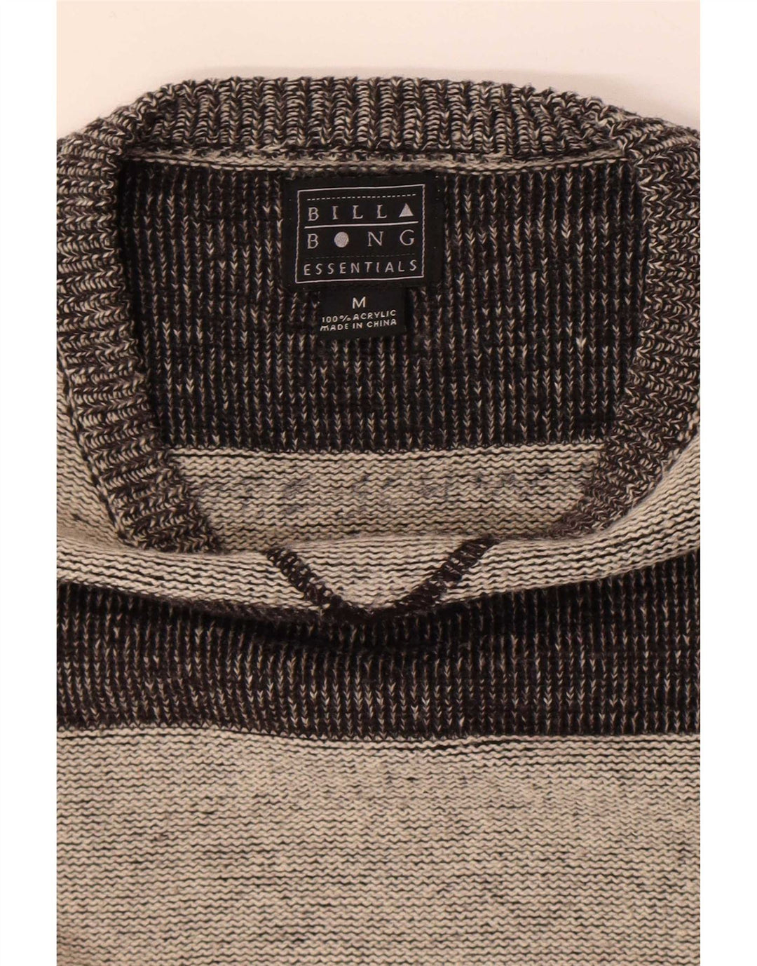 Billabong Pull Col Bateau Homme Gris Moyen Rayé Acrylique