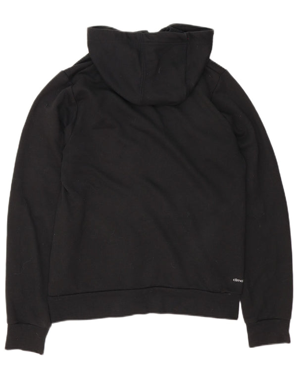 Adidas Pull à capuche zippé graphique pour homme Petit polyester noir
