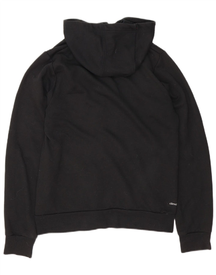 Adidas Pull à capuche zippé graphique pour homme Petit polyester noir