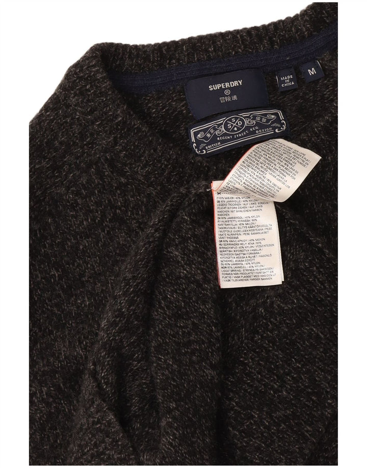Superdry Pull à col rond en laine mouchetée gris moyen