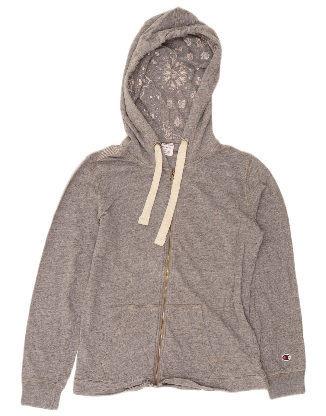 Champion Pull à capuche zippé pour femme UK 14 Gris moyen
