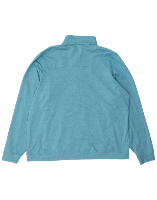Puma Sweat-shirt à col zippé pour femme UK 20 2XL Bleu Polyester