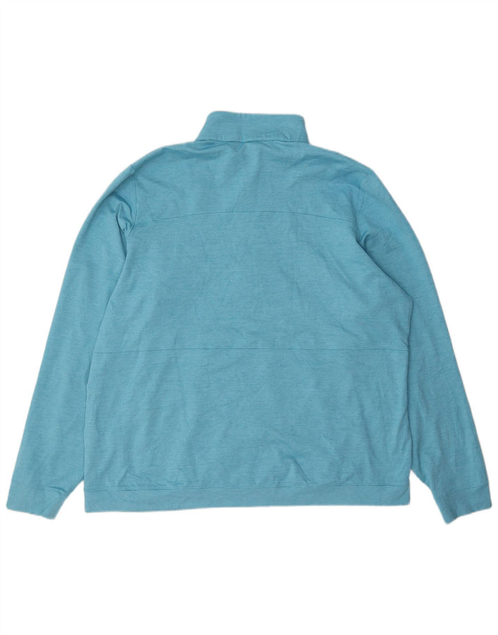 Puma Sweat-shirt à col zippé pour femme UK 20 2XL Bleu Polyester