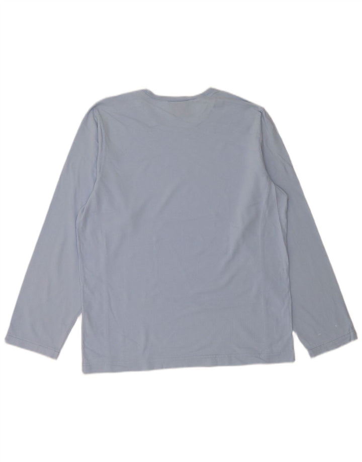 Champion Haut Graphique Femme Manches Longues UK 18 XL Bleu Coton