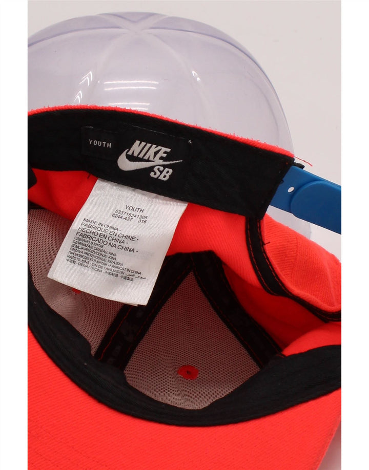 NIKE Boys Graphic Snapback Cap One Size Red Polyester Sports Vintage Nike and Second-Hand Nike from Messina Hembry 