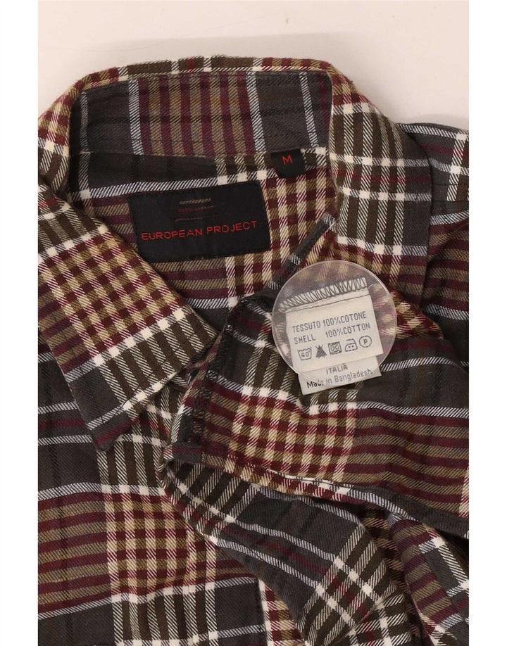 European Project Chemise en flanelle pour homme en coton à carreaux marron moyen