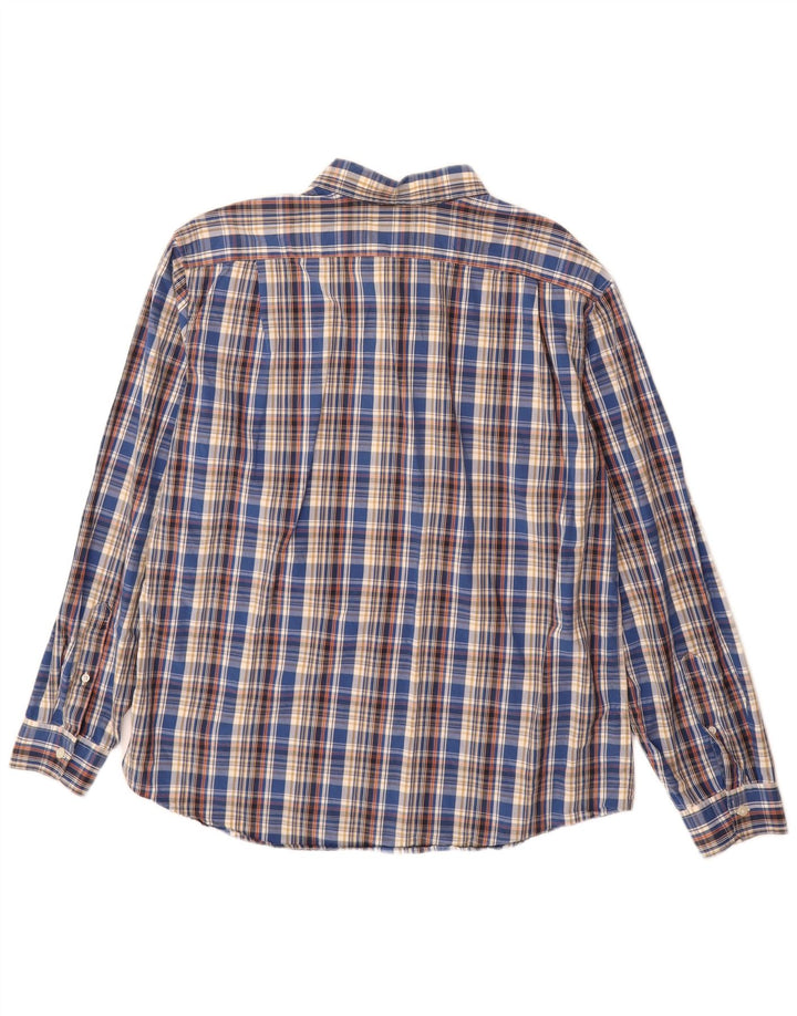 Eddie Bauer Chemise classique pour homme en coton à carreaux bleus