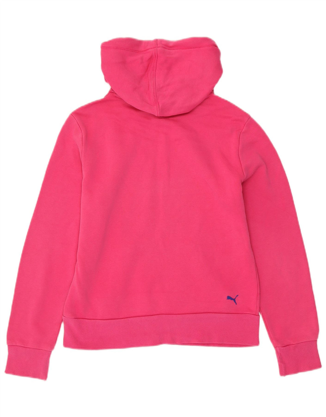 PUMA Pull à capuche graphique pour femme UK 12 Rose moyen Coton