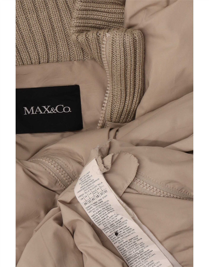 Max & Co. Veste matelassée pour femme UK 10 Small Beige Polyester