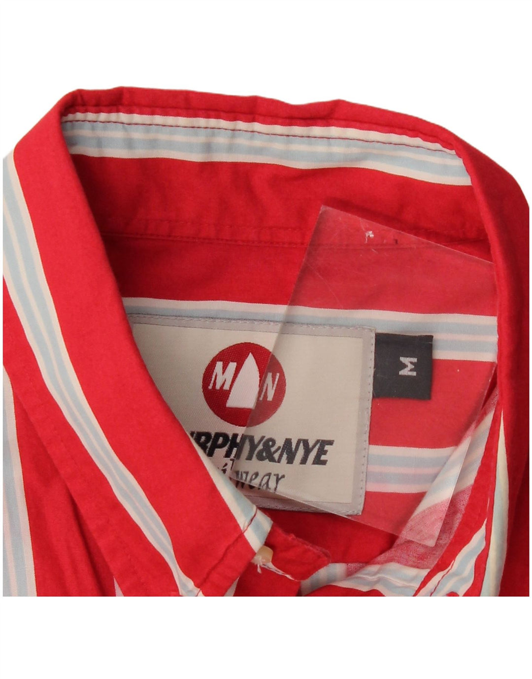MURPHY & NYE Chemise à Manches Courtes Homme Rayé Rouge Moyen