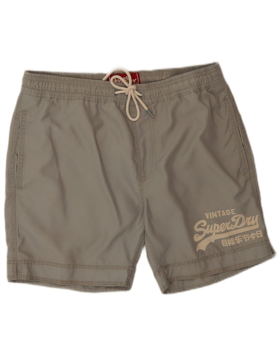 Superdry Short de Bain Graphique Homme Gris Moyen Polyester