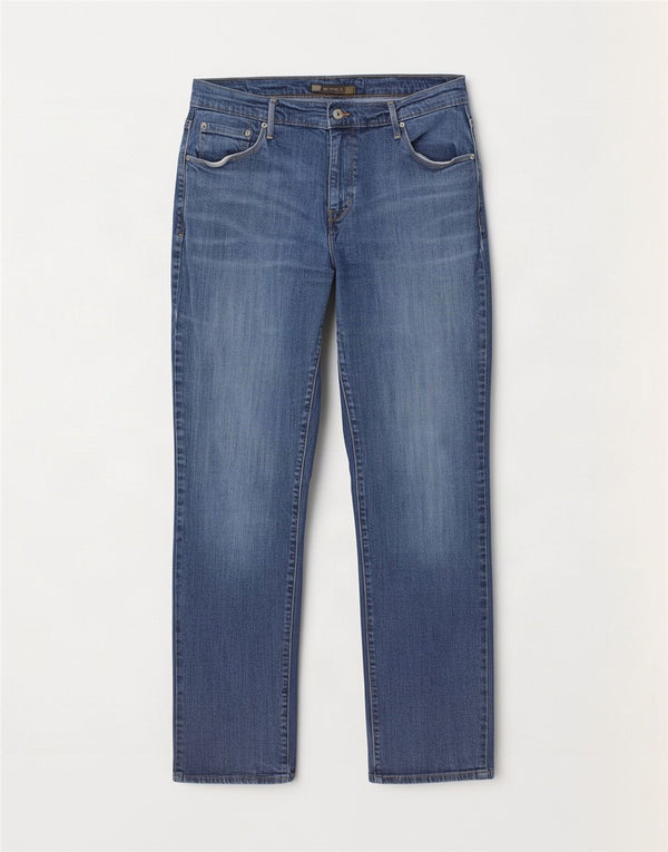Levi's Jean droit 505 pour femme US 14 XL W32 L32 Bleu Coton