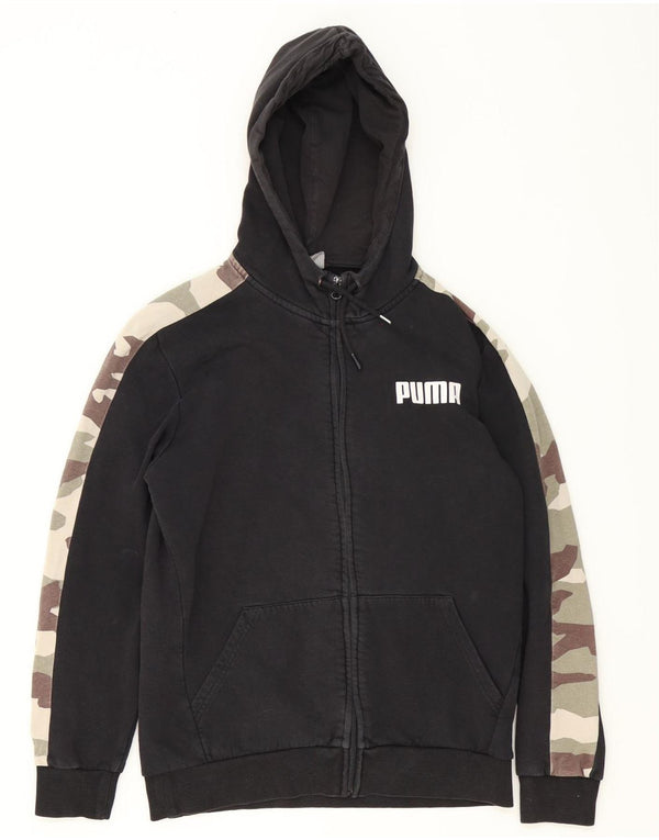 Puma Sweat à Capuche Graphic Zip Homme Noir Moyen Camouflage Coton
