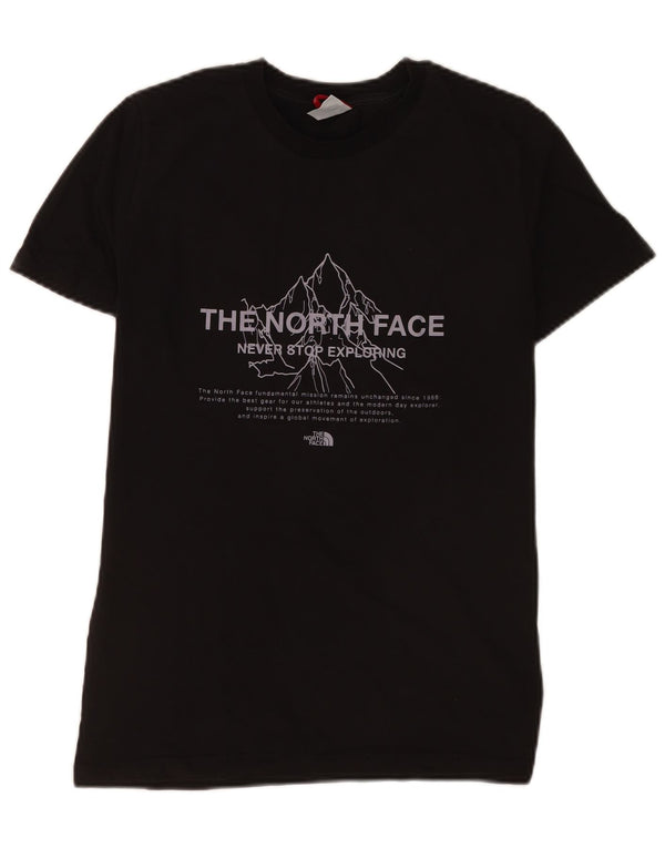 The North Face Boys Regular Graphic T-Shirt Top 13-14 ans XL Noir Coton