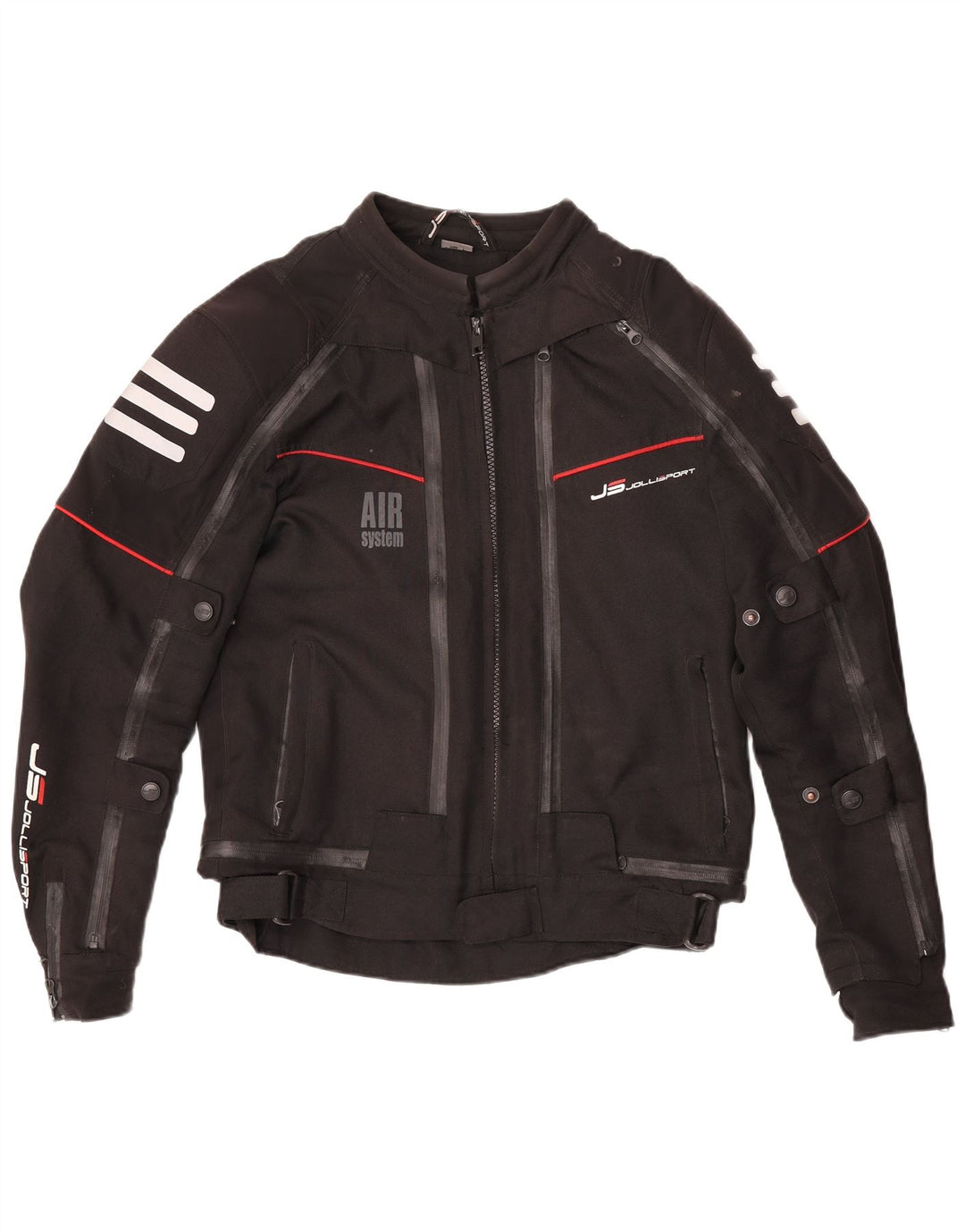 Jollisport Veste de moto Racer pour femme UK 16 Large Noir Polyester