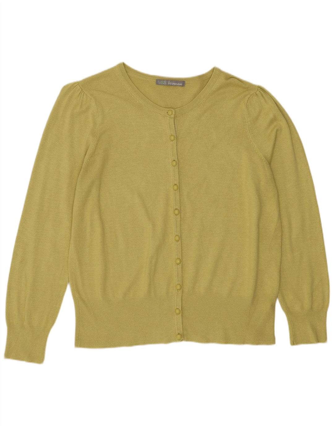 Marks & Spencer Pull Cardigan pour Femme UK 14 Vert Moyen