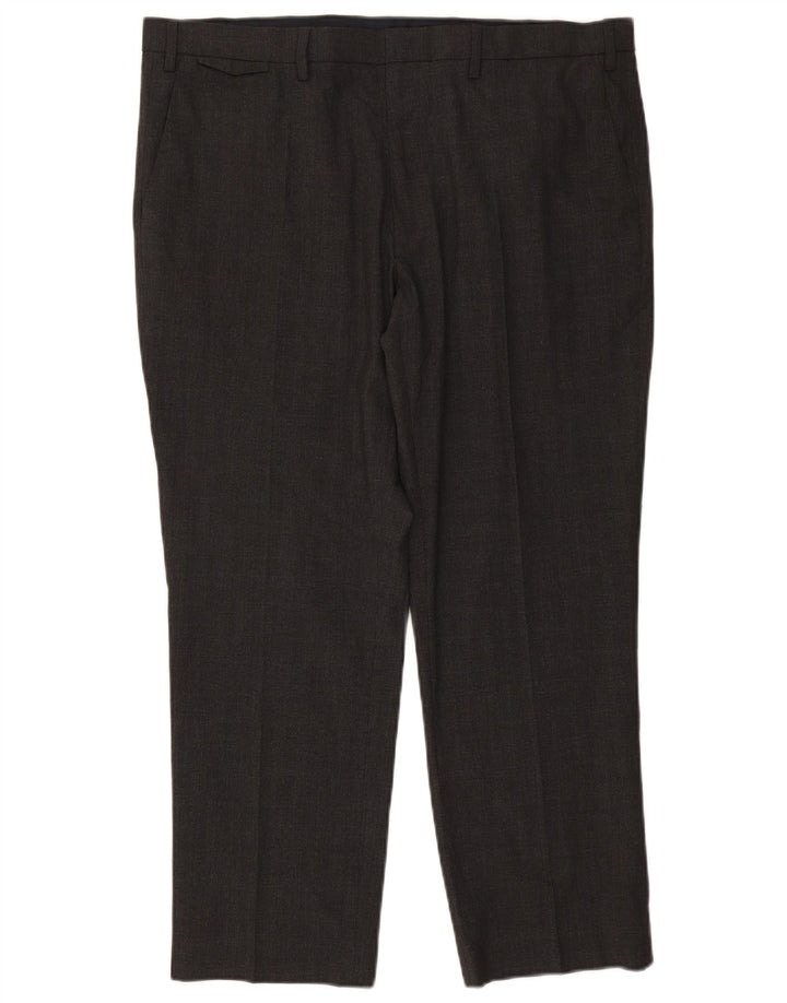 MARKS & SPENCER Pantalon Chino Coupe Regular Homme W40 L28 Gris Polyester
