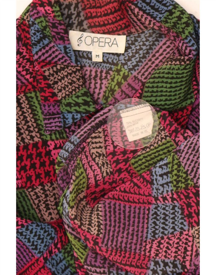 Opera Chemisier Femme UK 44 Moyen Acétate Géométrique Multicolore