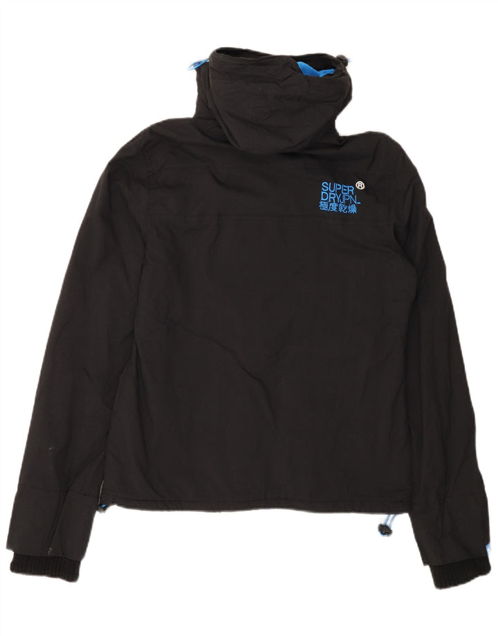 SUPERDRY Veste coupe-vent à capuche pour homme UK 36 Small Noir