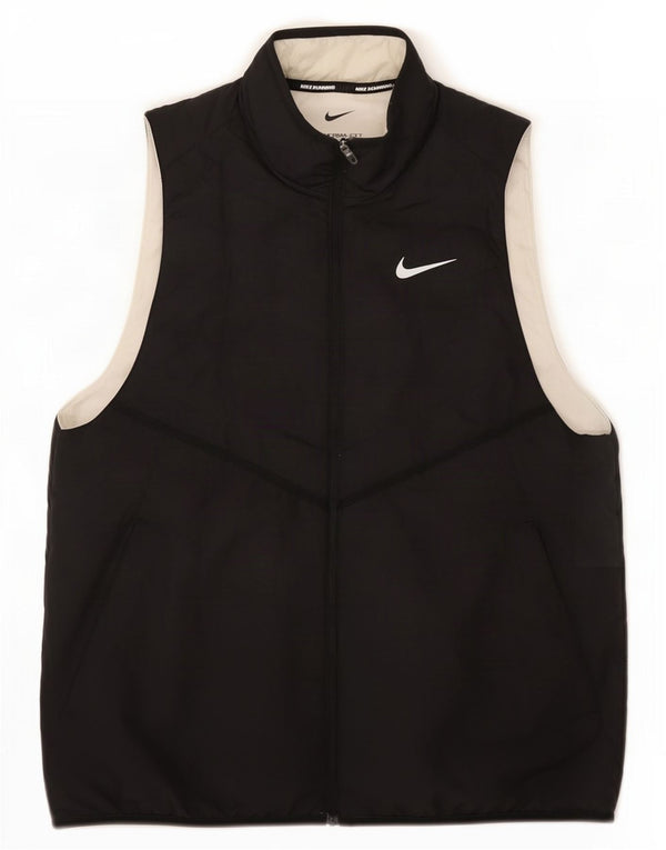 Nike Veste de survêtement sans manches Therma-Fit pour femme UK 14 Noir moyen