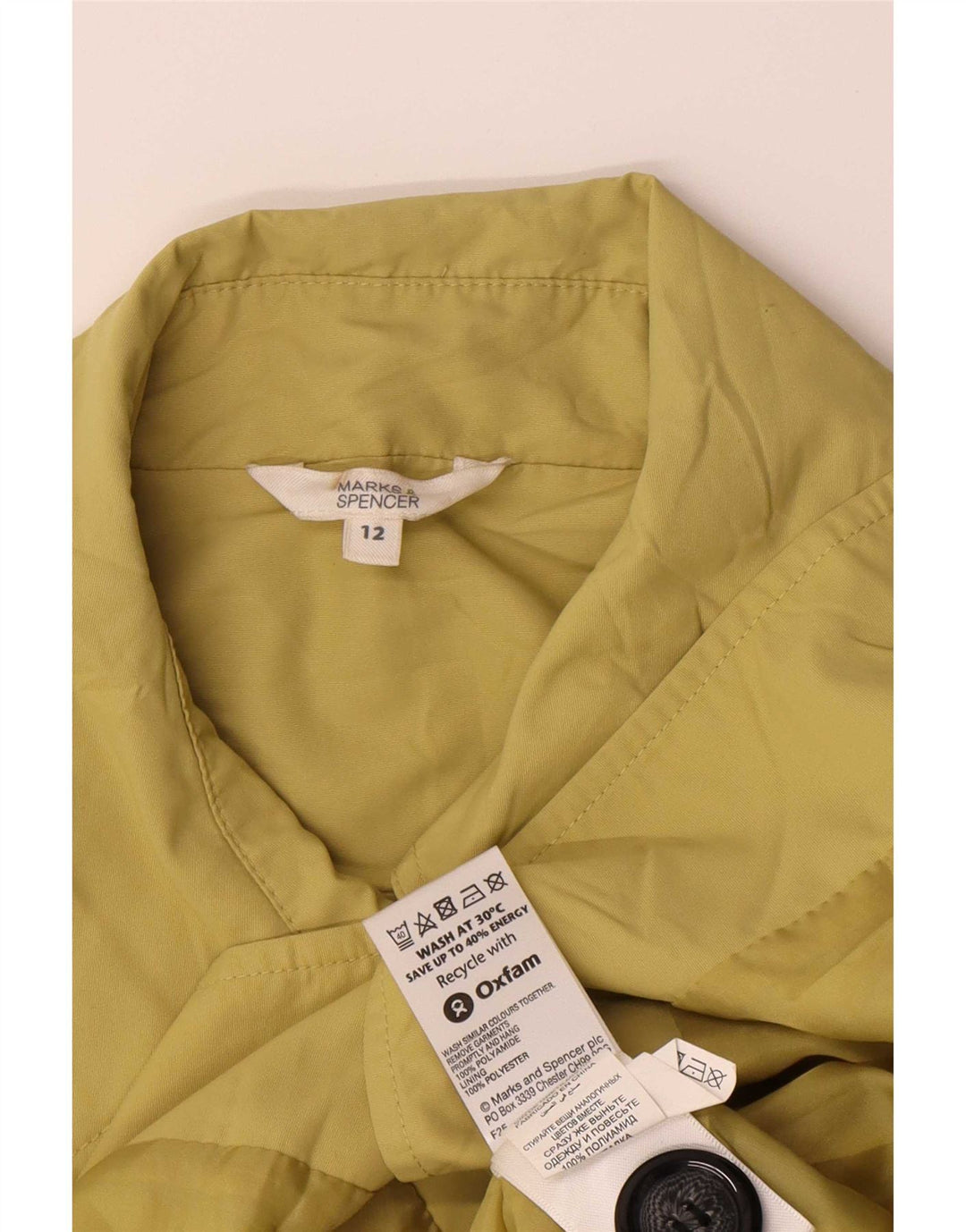 Marks & Spencer Trench-Coat Femme UK 42 Polyamide Vert Moyen