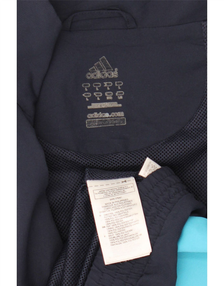 Adidas Hommes Climalite Survêtement Top Veste Large Bleu Marine Colorblock