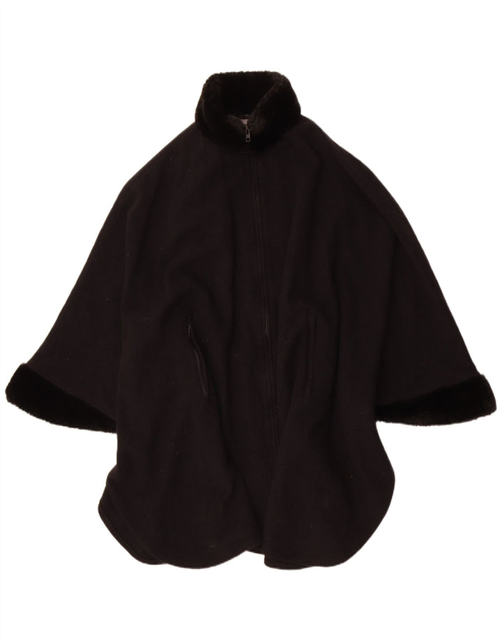 Manteau Poncho Femme Vintage Taille Unique Noir