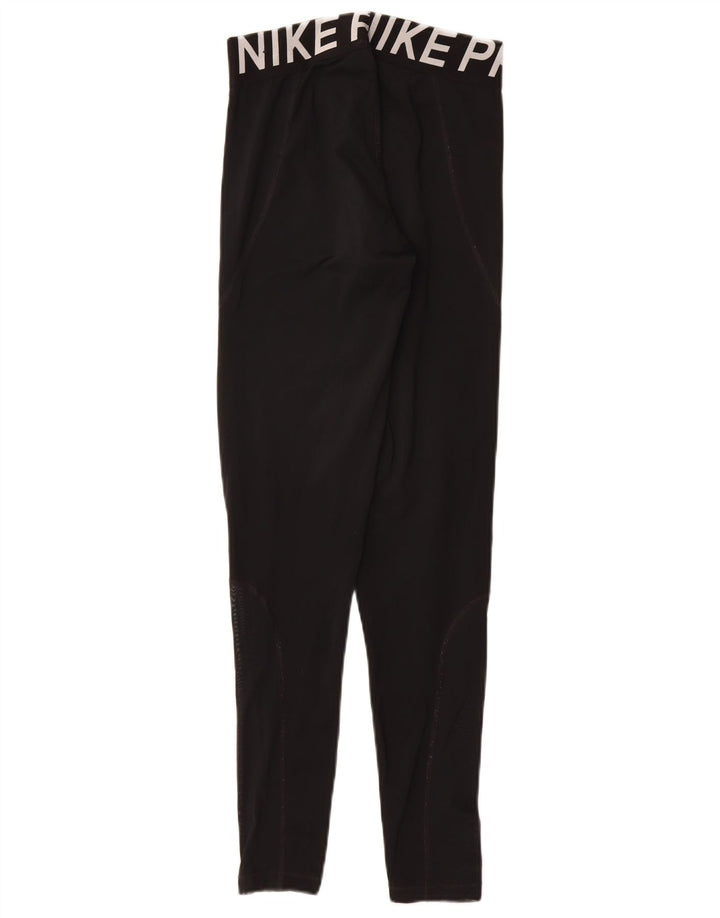 NIKE Legging graphique Dri Fit pour femme UK 12 Polyester noir moyen