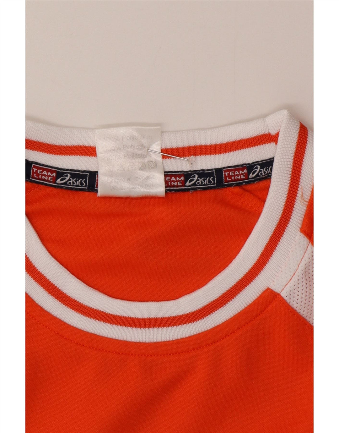 Asics T-shirt graphique pour hommes en polyester color block grand orange