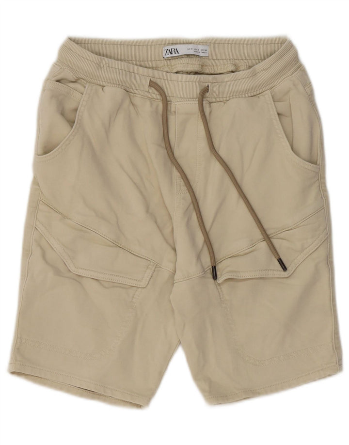 Zara Short Cargo Homme Petit W30 Coton Beige