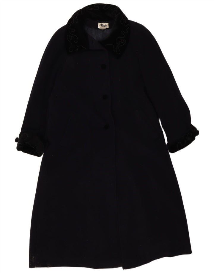Admyra Manteau surdimensionné pour femme UK 18 XL Bleu marine en laine