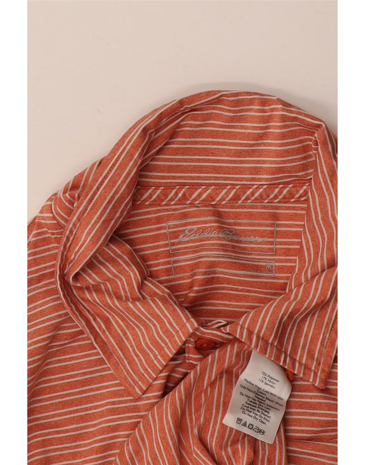 Eddie Bauer Polo Homme Rayé Orange Moyen Polyester
