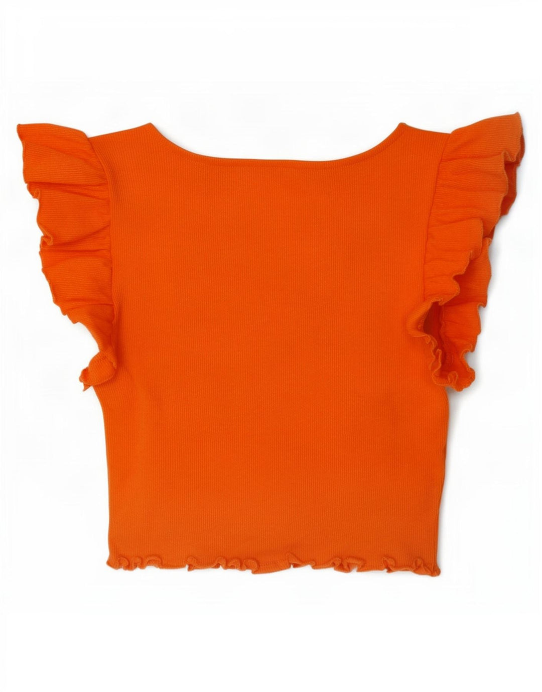 Zara Womens Crop Top UK 10 Petit Coton Orange