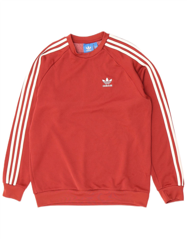 Adidas Sweat-shirt Homme Rouge Moyen Polyester