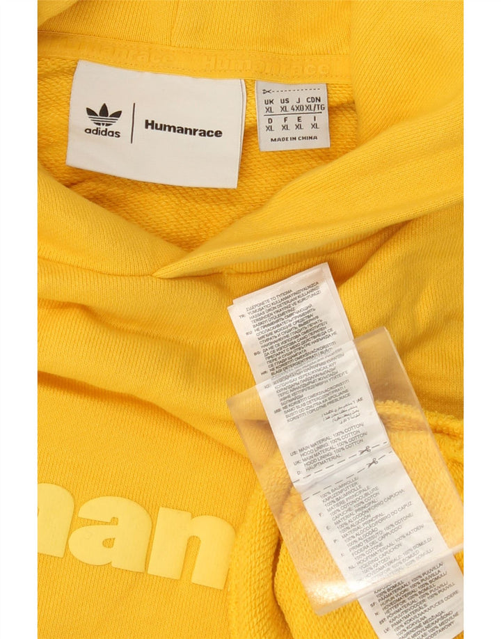 ADIDAS Pull à capuche Humanrace Graphic XL Homme Jaune Coton