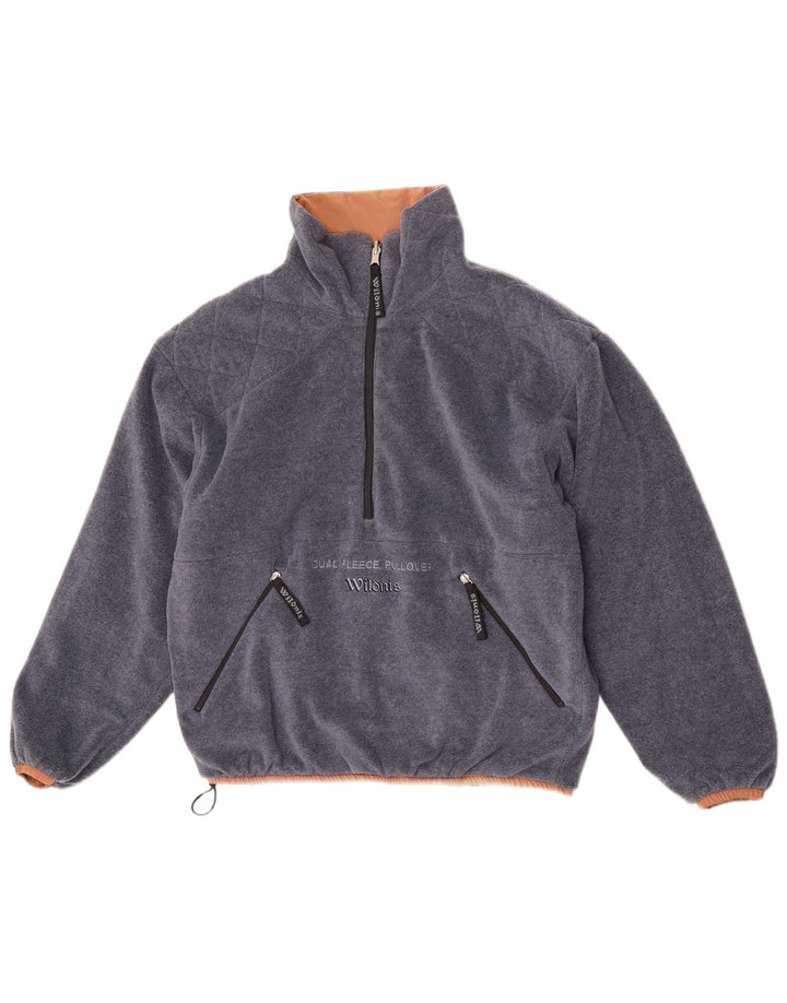 veste réversible en polaire surdimensionnée vintage pour homme petit polyamide marron