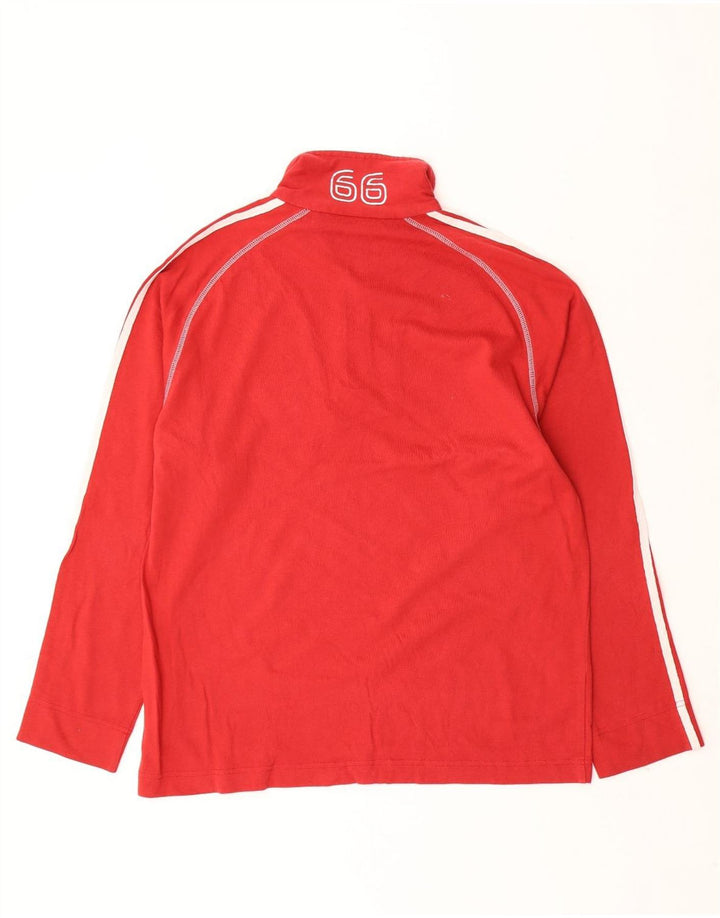 SERGIO TACCHINI Haut de Survêtement Pull Graphique à Col Zippé pour Homme Grand Rouge