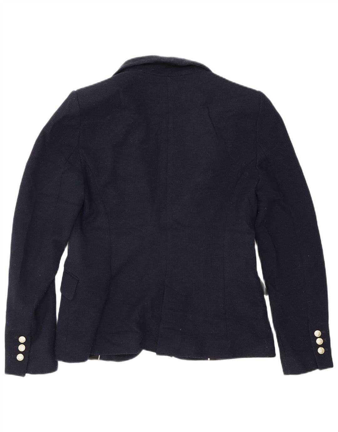 Zara Femme 1 Bouton Blazer Veste UK 14 Grand Bleu Marine Polyester