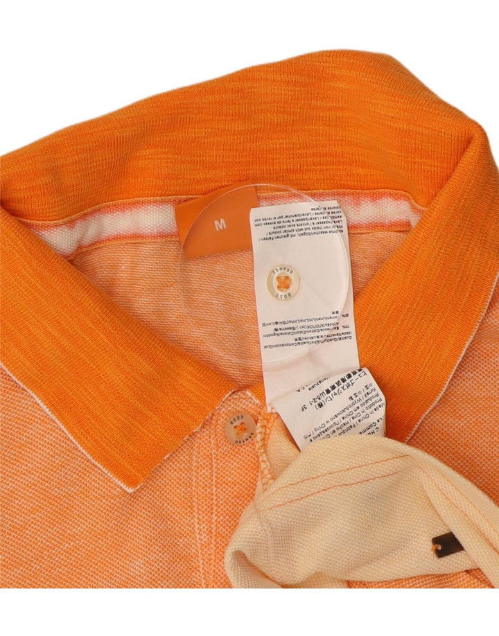 HUGO BOSS Polo Homme Orange Moyen Colourblock Coton