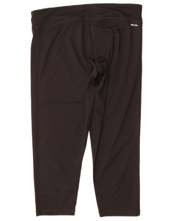 Adidas Climalite Capri Leggings UK 16/18 Large Noir Polyester
